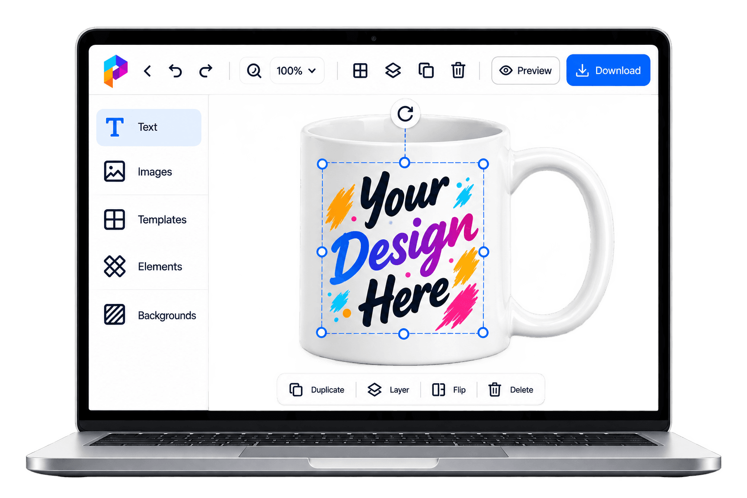 Online design studio preview